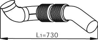 Abgasrohr Hosenrohr Flexrohr