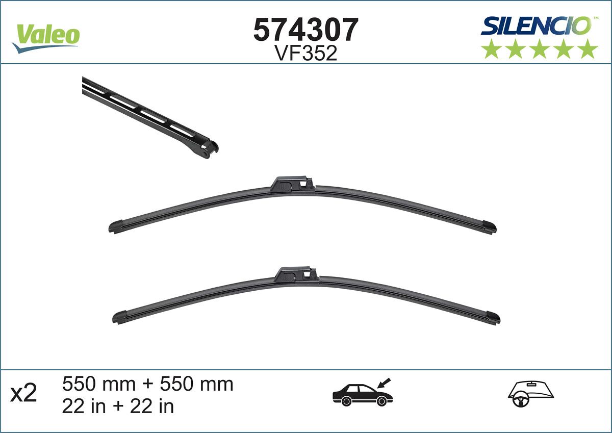 Scheibenwischer Silencio xtrm-flach (2 Stk.)
