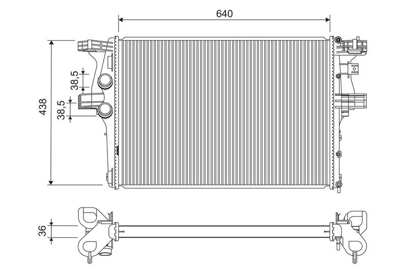 Kühler Wasserkühler Motorkühler