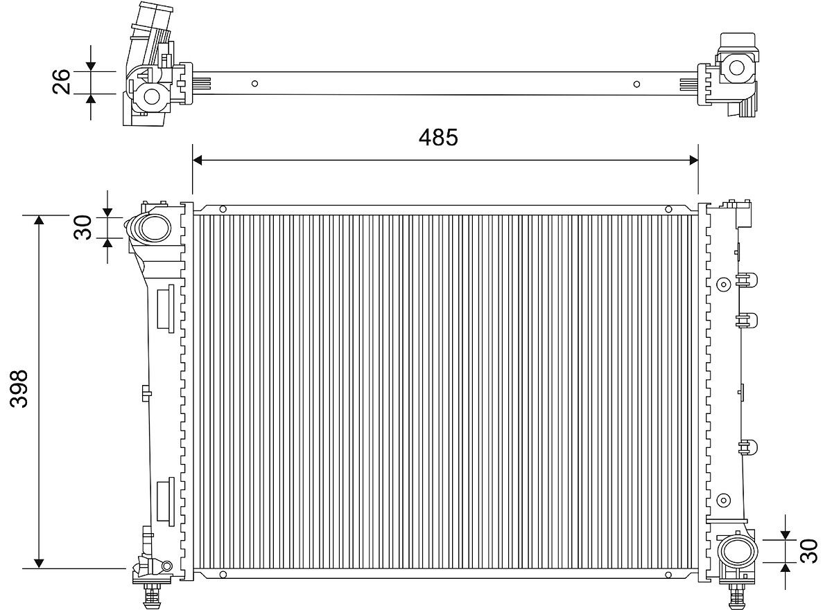Kühler Wasserkühler Motorkühler