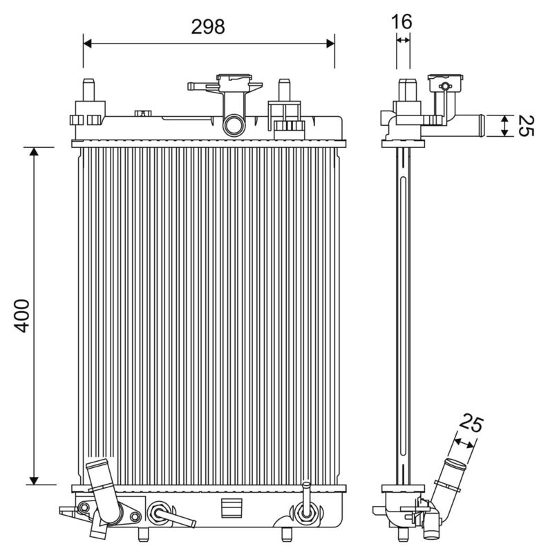 Kühler Wasserkühler Motorkühler