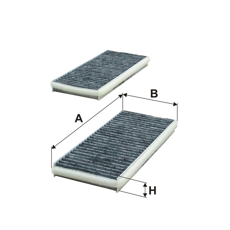 Fahrgastraumfilter mit aktiver Kohle