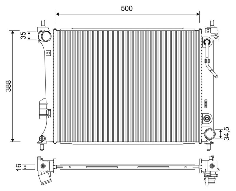 Kühler Wasserkühler Motorkühler
