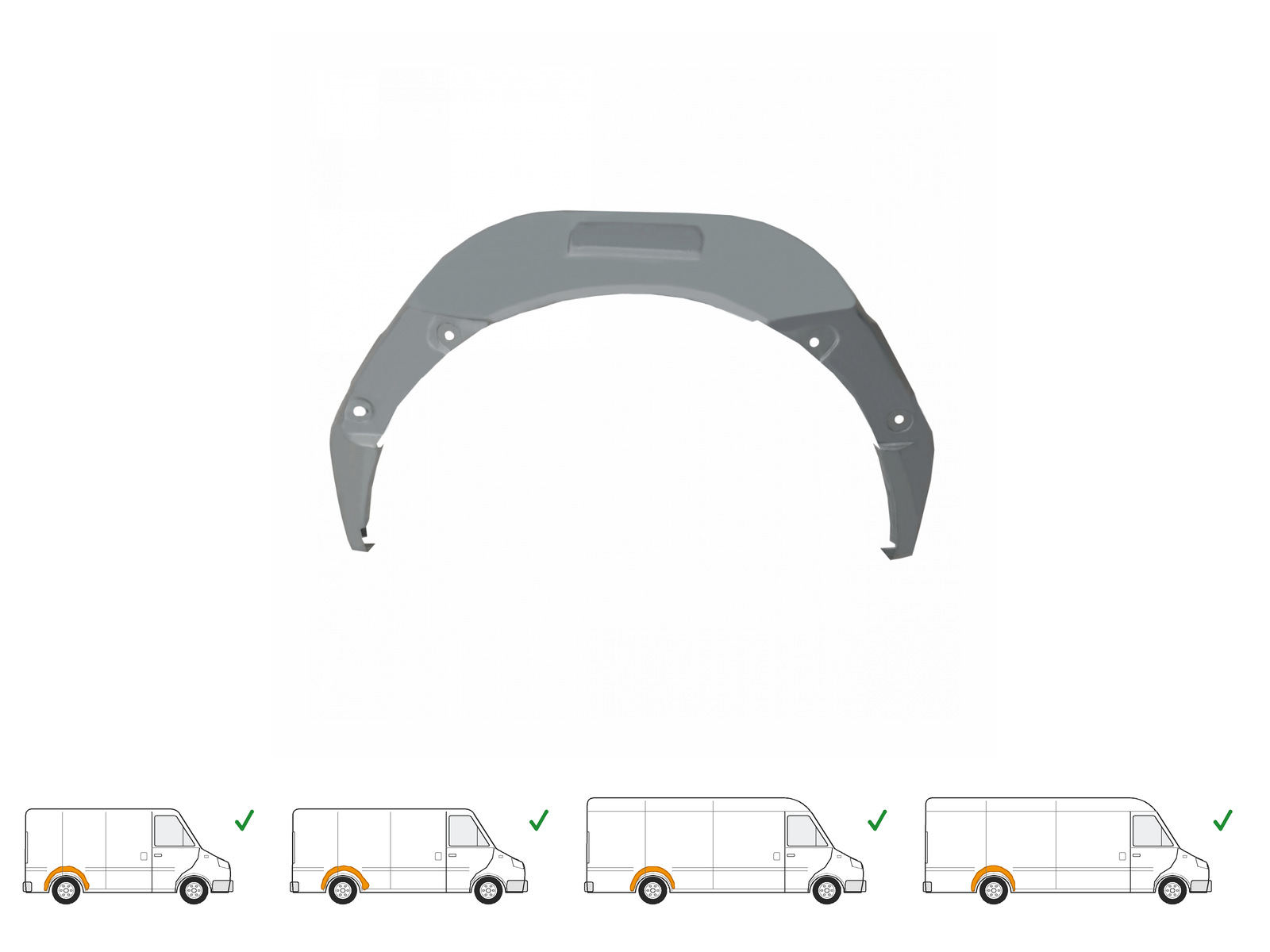 Radhausreparaturblech hinten