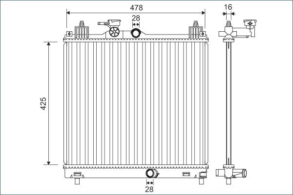 Kühler Wasserkühler Motorkühler