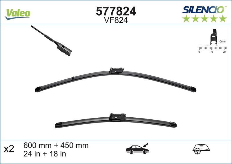 Scheibenwischer Silencio xtrm-flach (2 Stk.)