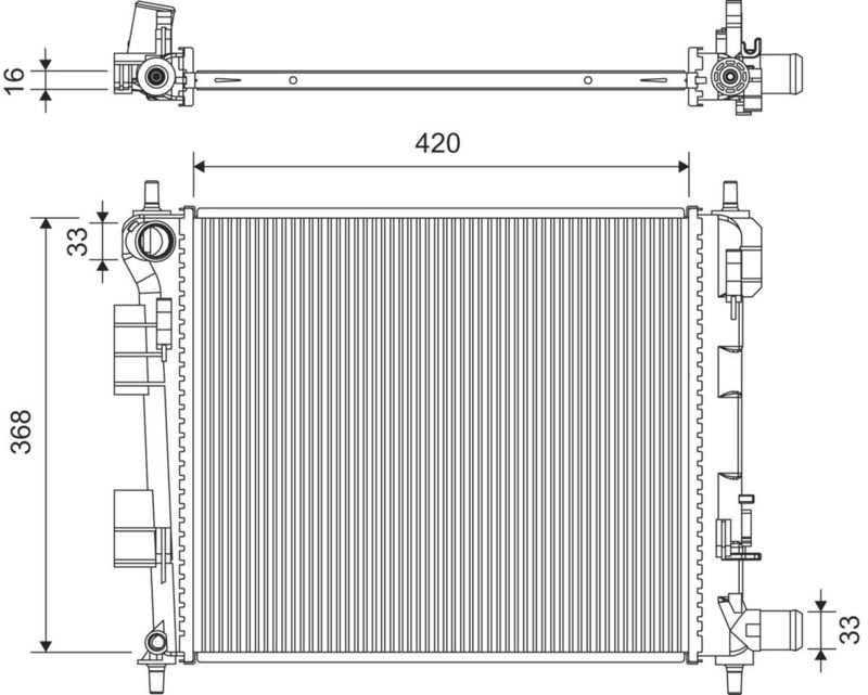 Kühler Wasserkühler Motorkühler