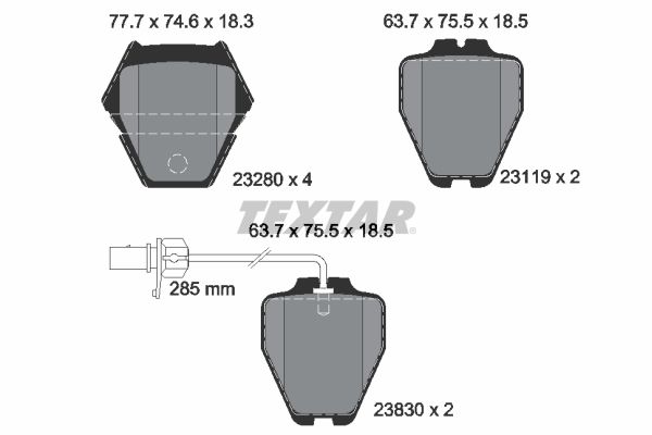 Bremsbelag Satz Bremsscheibe Scheibenbremse