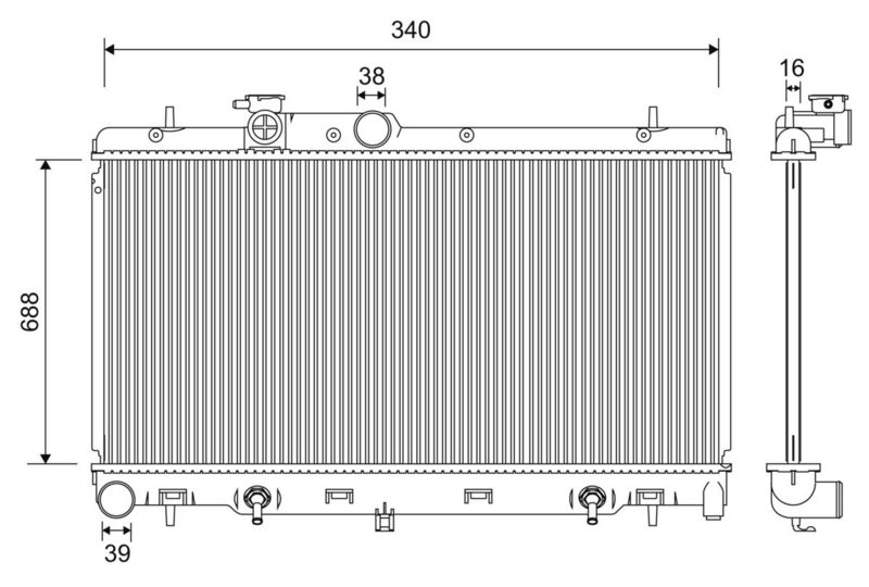 Kühler Wasserkühler Motorkühler