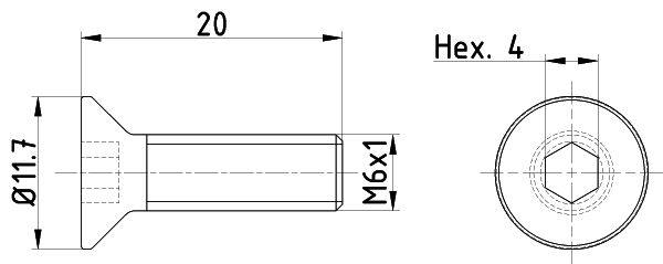 Befestigungsschraube der Bremsscheibe