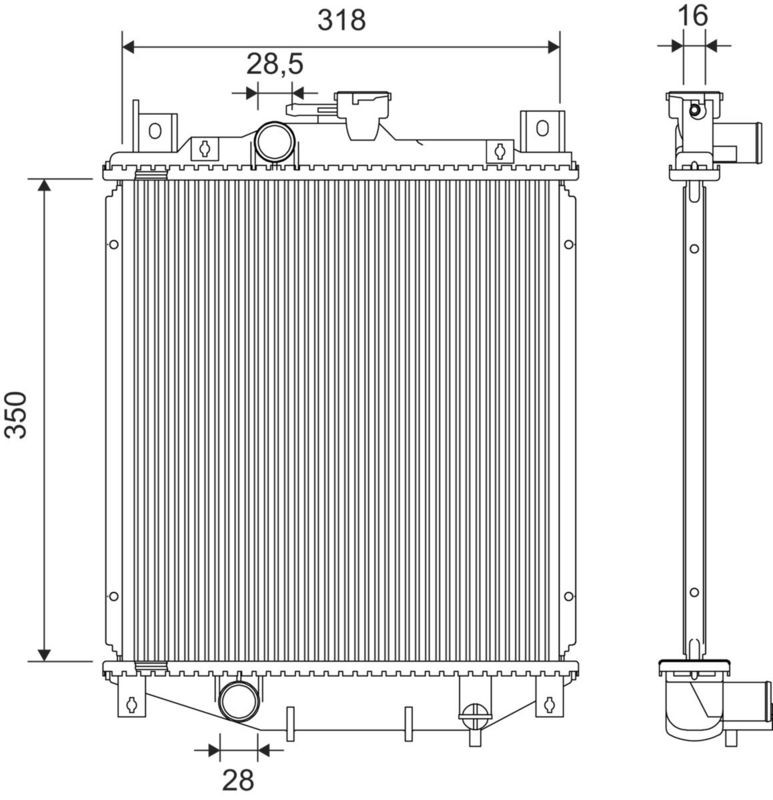 Kühler Wasserkühler Motorkühler