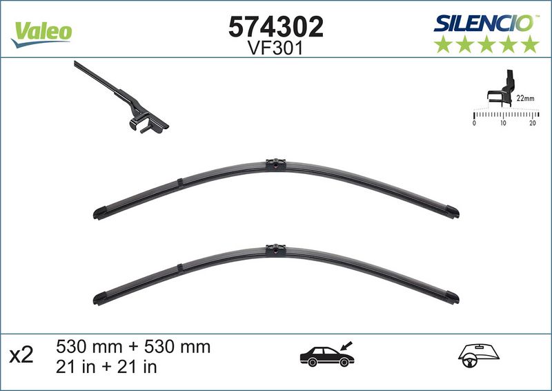 Scheibenwischer Silencio xtrm-flach (2 Stk.)