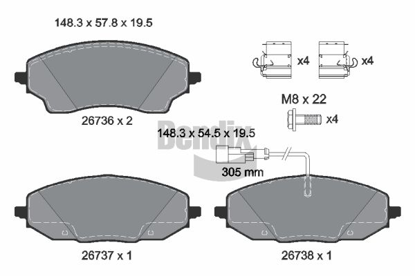 Bremsbelag Satz Bremsscheibe Scheibenbremse