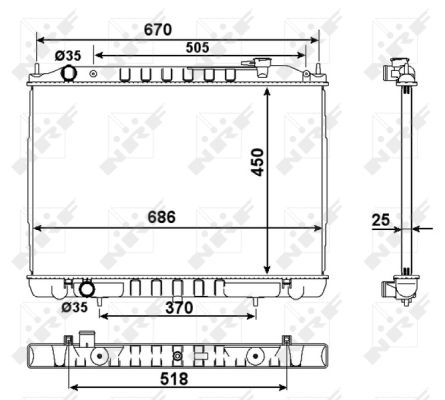Kühler Wasserkühler Motorkühler