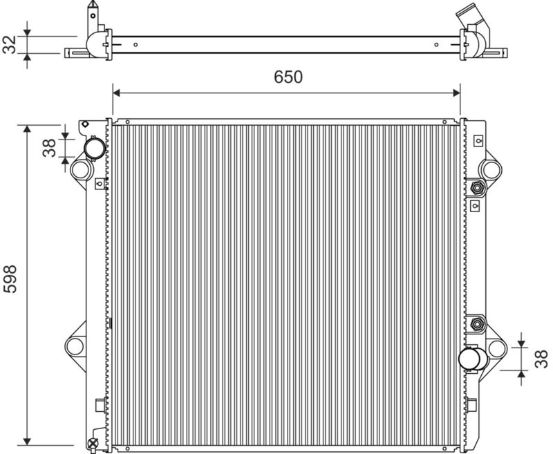 Kühler Wasserkühler Motorkühler