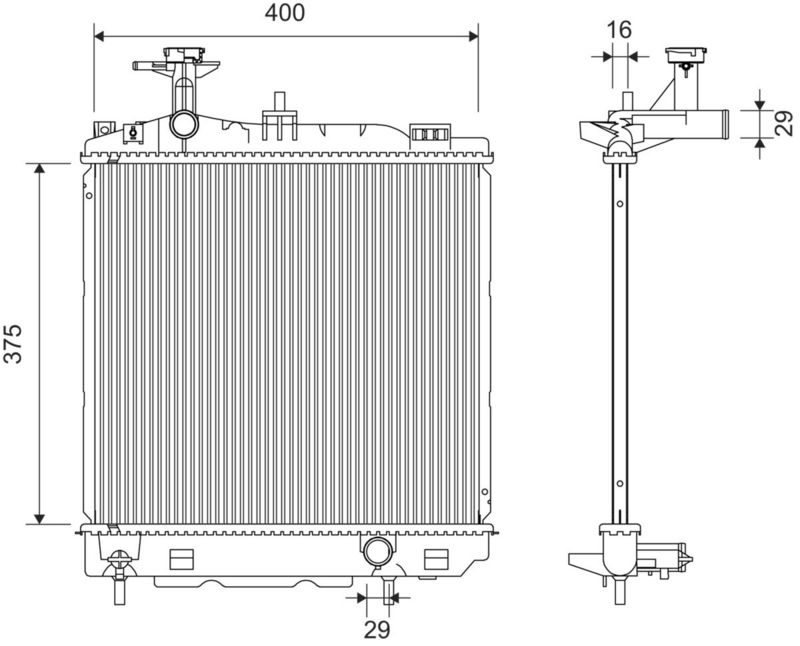 Kühler Wasserkühler Motorkühler