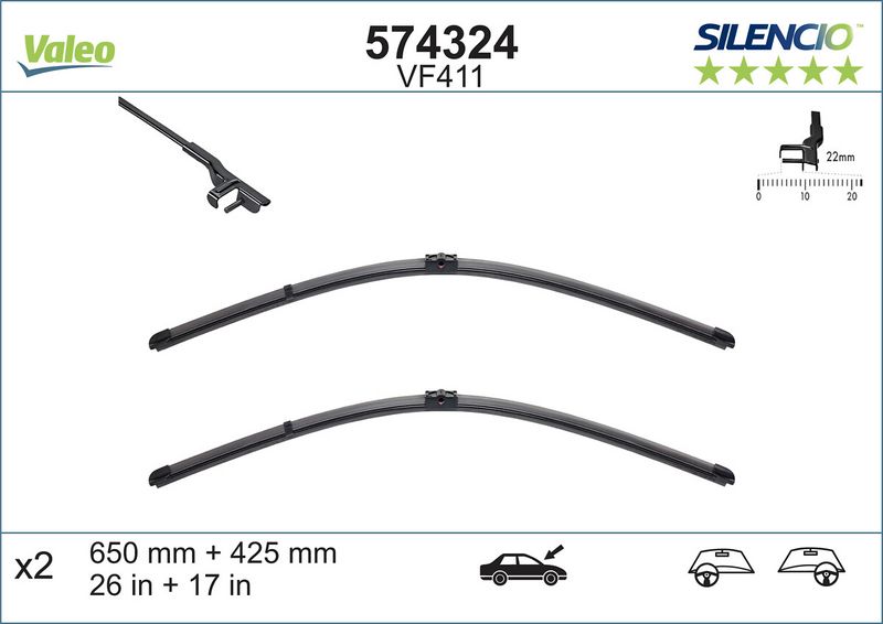 Scheibenwischer Silencio xtrm-flach (2 Stk.)