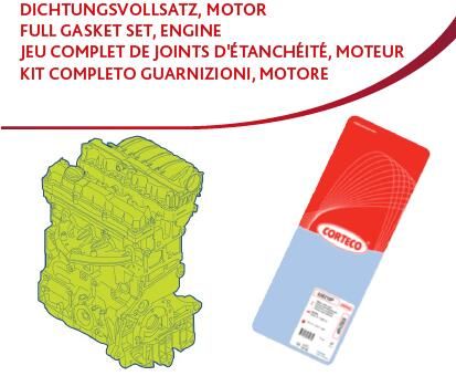 Dichtungsvoll Satz Motor
