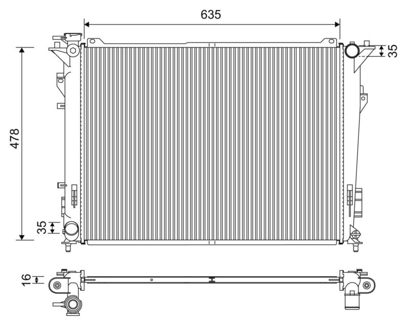 Kühler Wasserkühler Motorkühler
