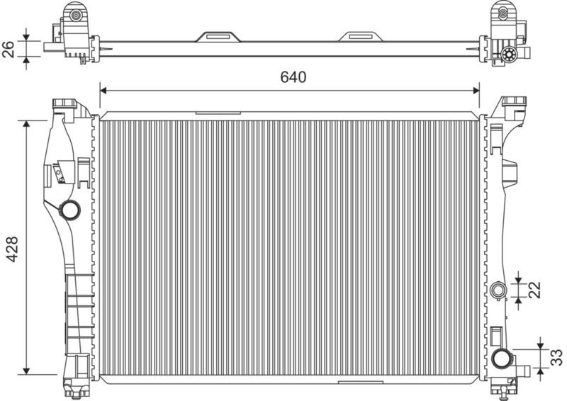 Kühler Wasserkühler Motorkühler