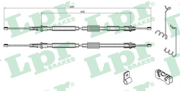 Handbremsseile Set 2 Stück