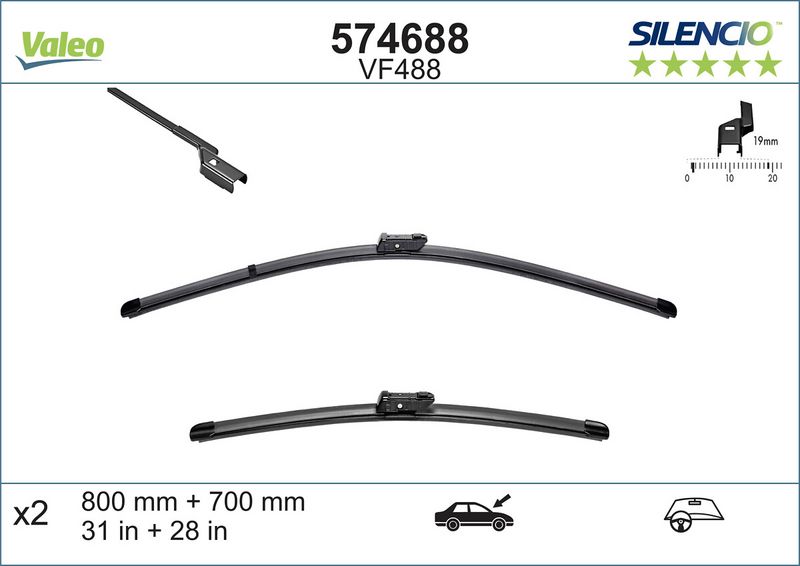 Scheibenwischer Silencio xtrm-flach (2 Stk.)