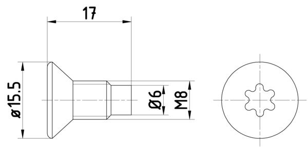 Befestigungsschraube der Bremsscheibe
