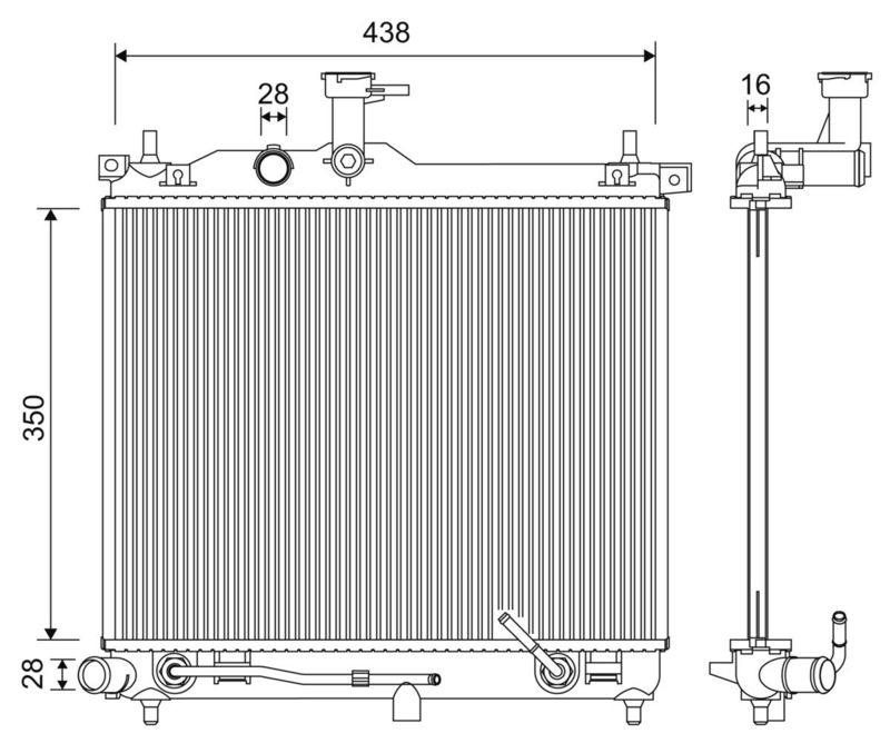 Kühler Wasserkühler Motorkühler