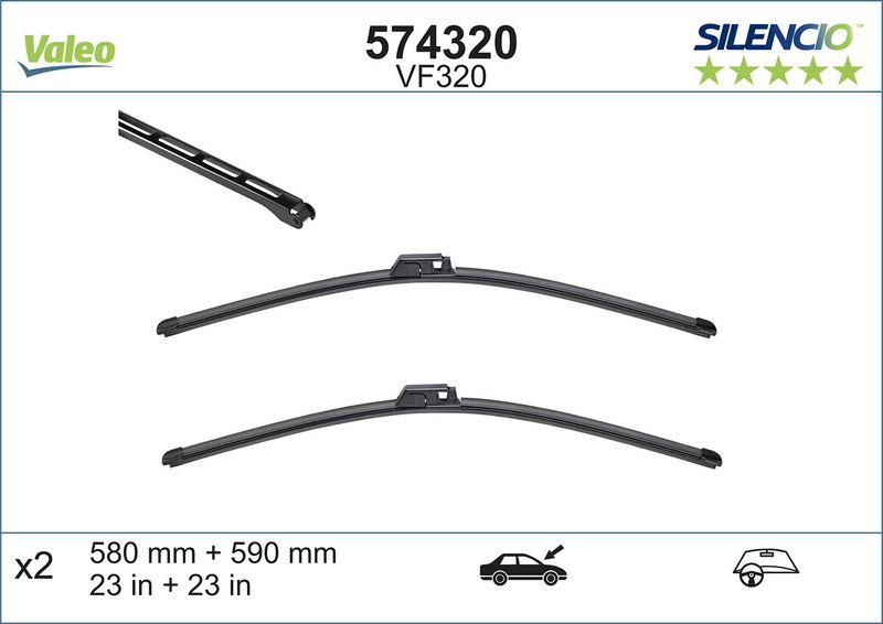Scheibenwischer Silencio xtrm-flach (2 Stk.)