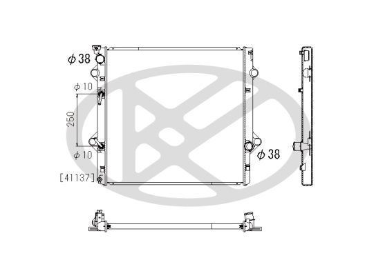 Kühler Wasserkühler Motorkühler