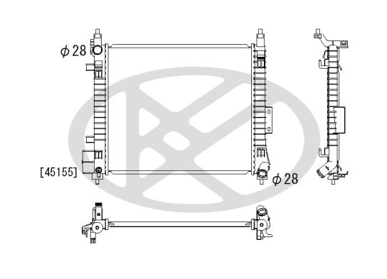 Kühler Wasserkühler Motorkühler