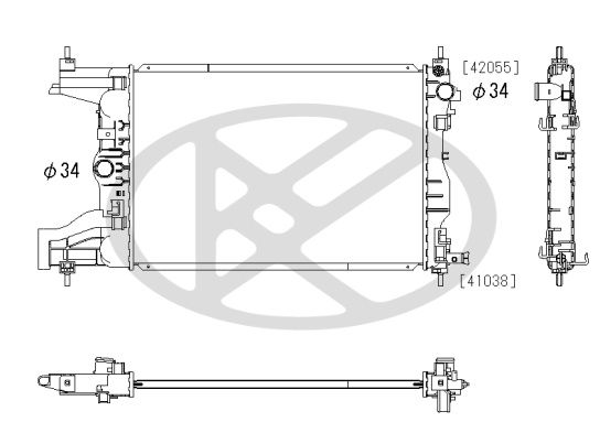 Kühler Wasserkühler Motorkühler
