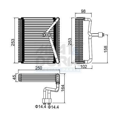 Verdampfer Klimaanlage