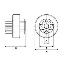 Freilaufgetriebe Starter Anlasser, Bild 6