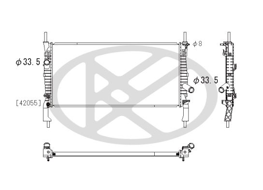 Kühler Wasserkühler Motorkühler