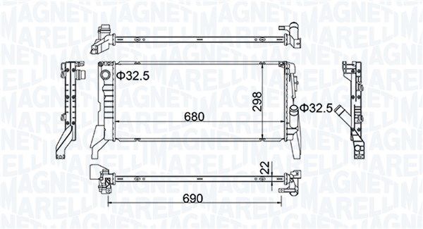 Kühler Wasserkühler Motorkühler