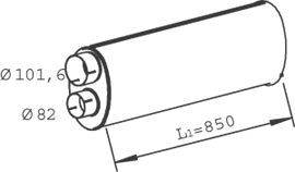 Mittelschalldämpfer Auspuff